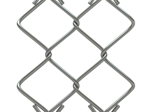 Adaptable Chain Link Fence 3D Model