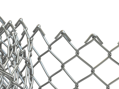 Adaptable Chain Link Fence 3D Model