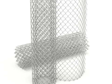 Adaptable Chain Link Fence 3D Model
