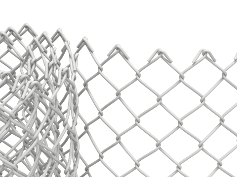 Adaptable Chain Link Fence 3D Model