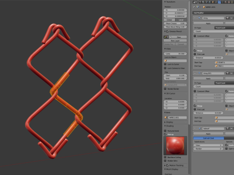 Adaptable Chain Link Fence 3D Model