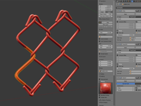 Adaptable Chain Link Fence 3D Model