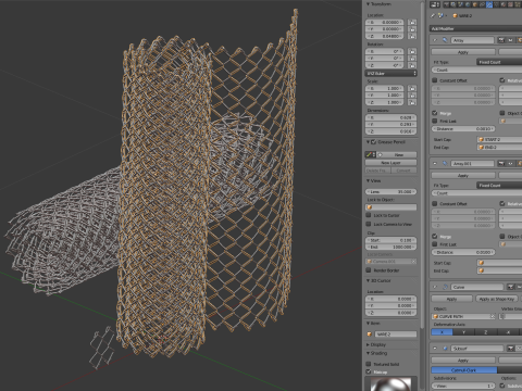 Adaptable Chain Link Fence 3D Model