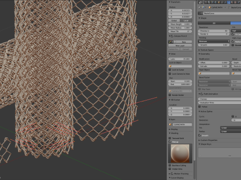 Adaptable Chain Link Fence 3D Model