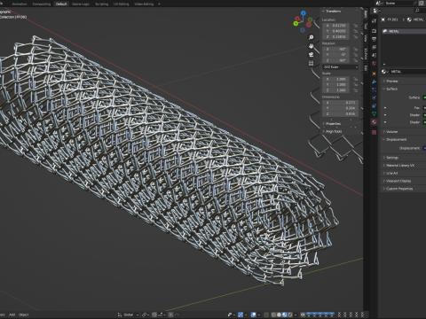 Adaptable Chain Link Fence 3D Model