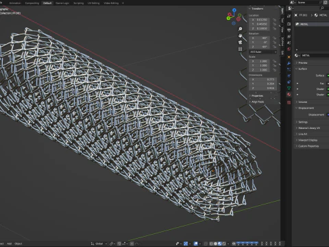 Adaptable Chain Link Fence 3D Model
