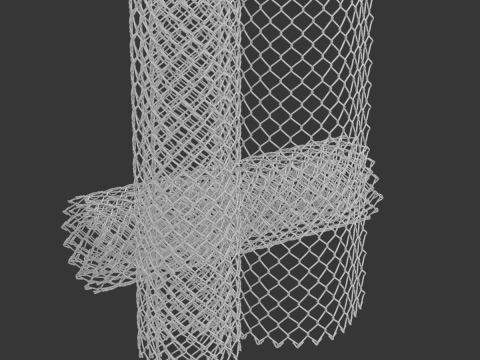 Adaptable Chain Link Fence 3D Model