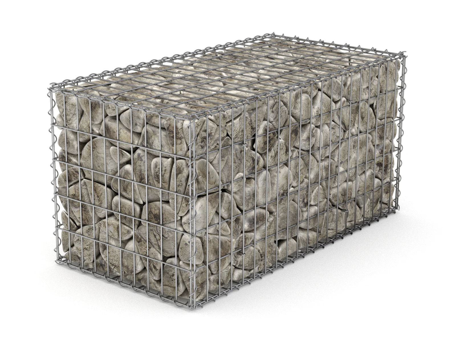 Gabion Basket 3D Model .c4d .max .obj .3ds .fbx .stl .blend 