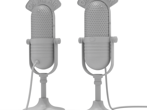 Studio Microphone 3D Model
