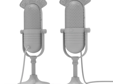 स्टूडियो माइक्रोफोन 3D मॉडल