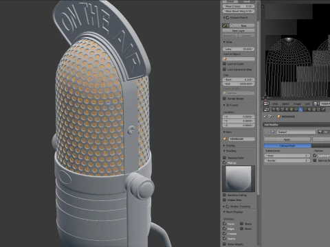 स्टूडियो माइक्रोफोन 3D मॉडल
