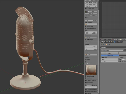 स्टूडियो माइक्रोफोन 3D मॉडल