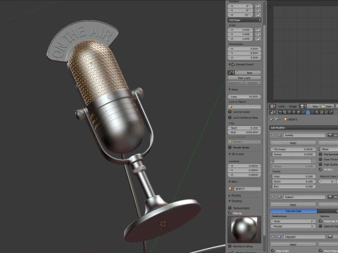 स्टूडियो माइक्रोफोन 3D मॉडल