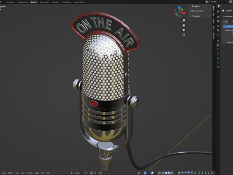 Studio Microphone 3D Model