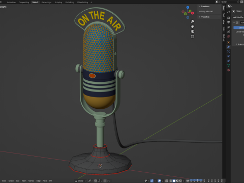Studio Microphone 3D Model