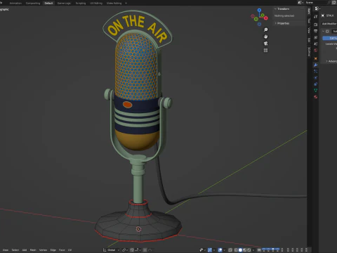 स्टूडियो माइक्रोफोन 3D मॉडल