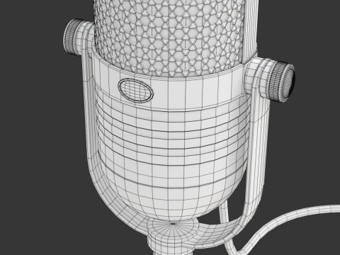 स्टूडियो माइक्रोफोन 3D मॉडल