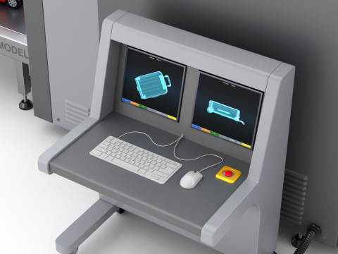 Airport Security Checkpoint 3D Модель
