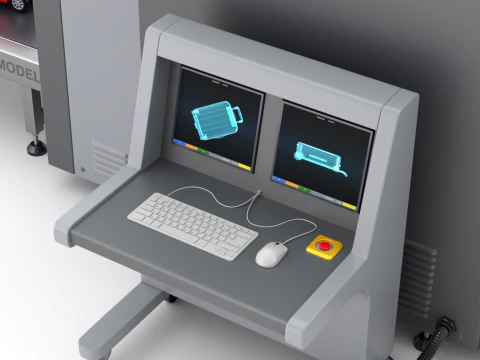 Airport Security Checkpoint 3D Model