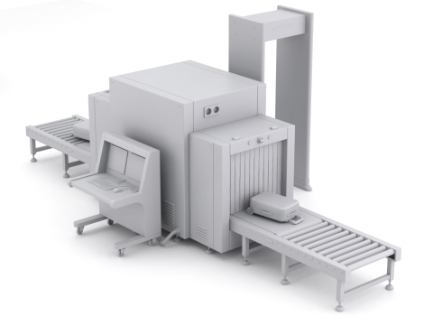 Airport Security Checkpoint 3D Модель
