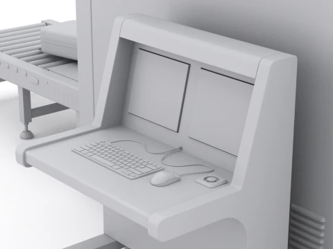Airport Security Checkpoint 3D Model