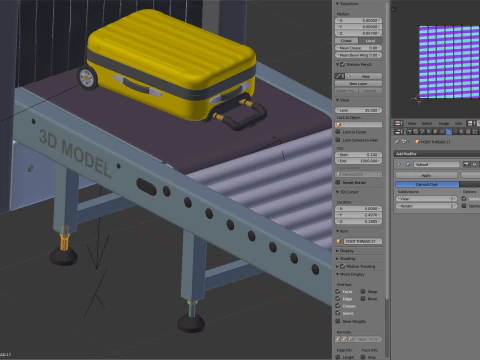 Airport Security Checkpoint 3D Model
