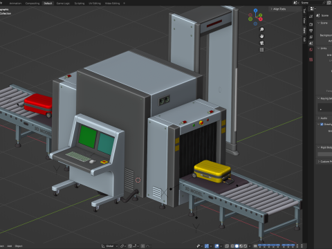 Airport Security Checkpoint 3D Модель