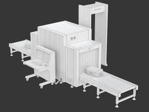Airport Security Checkpoint 3D Model