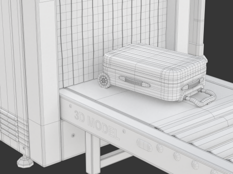 Airport Security Checkpoint 3D Модель