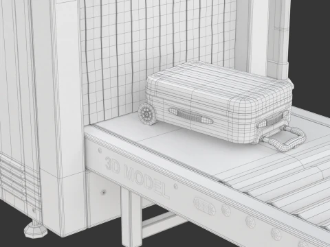 Airport Security Checkpoint 3D Model