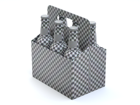 Beer Cardboard Pack Modelo 3D