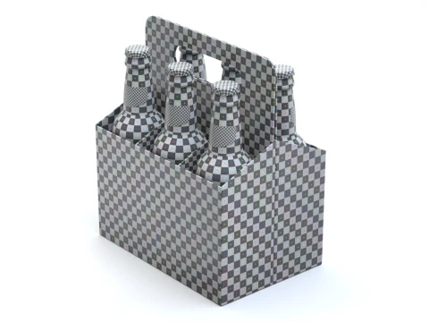 Beer Cardboard Pack 3D Model
