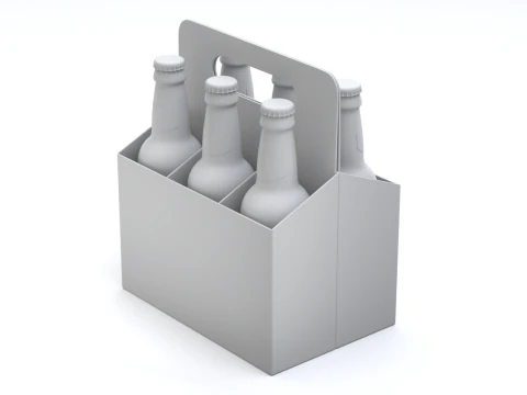 Beer Cardboard Pack 3D Model