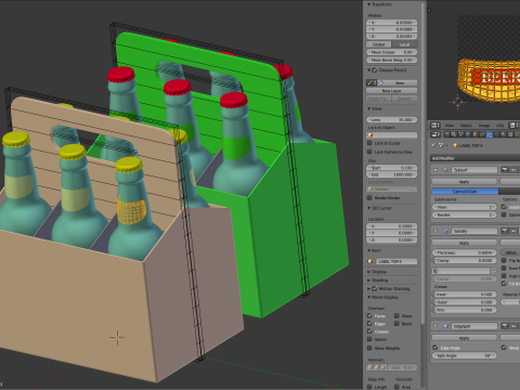 Beer Cardboard Pack Modelo 3D