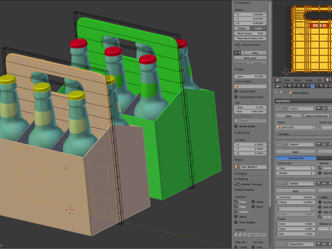 Beer Cardboard Pack Modelo 3D