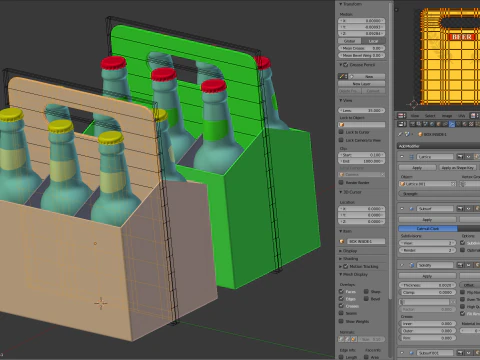 Beer Cardboard Pack 3D Model