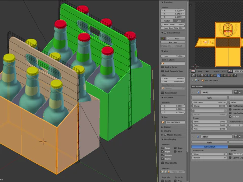 Beer Cardboard Pack 3D Model
