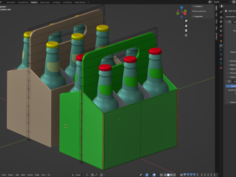 Beer Cardboard Pack Modelo 3D