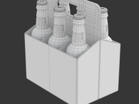 Beer Cardboard Pack 3D Model