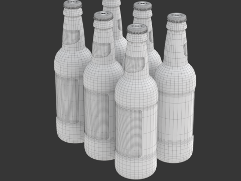 Beer Cardboard Pack Modelo 3D