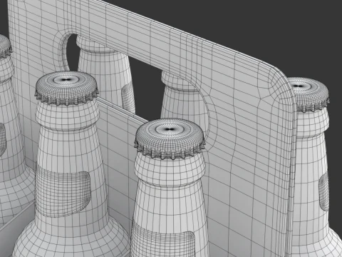 Beer Cardboard Pack 3D Model