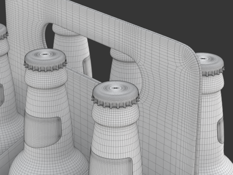 Beer Cardboard Pack Modelo 3D