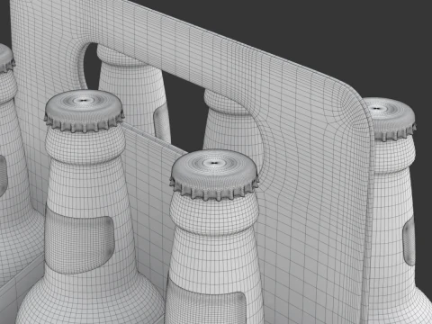 Beer Cardboard Pack 3D Model