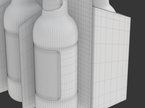 Beer Cardboard Pack Modelo 3D