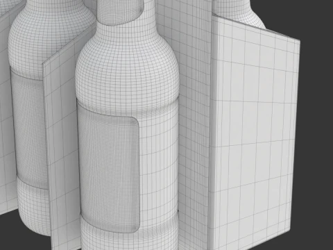 Beer Cardboard Pack 3D Model