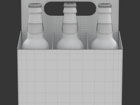 Beer Cardboard Pack Modelo 3D
