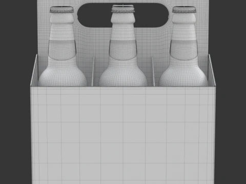 Beer Cardboard Pack 3D Model