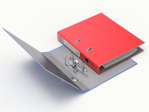 Rigged Ring Binder 3D Model