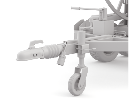 Broadband Cable Drum With Trailer 3D Модель