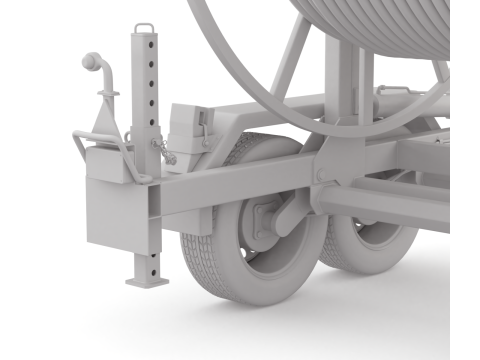 Broadband Cable Drum With Trailer 3D Модель